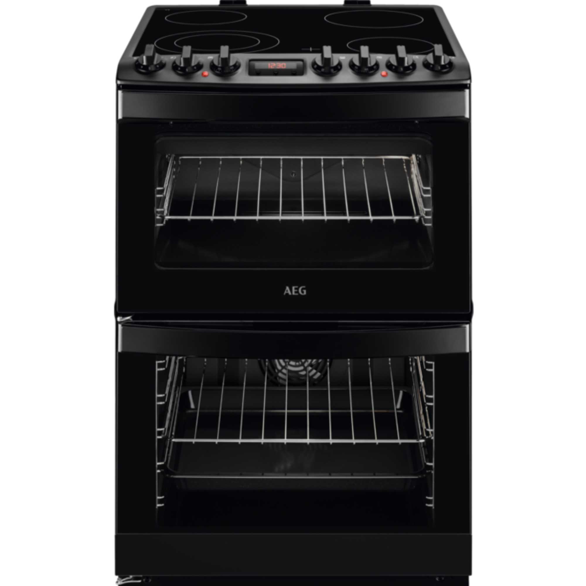 AEG CCB6740MCB Electric Double Oven With Ceramic Hob