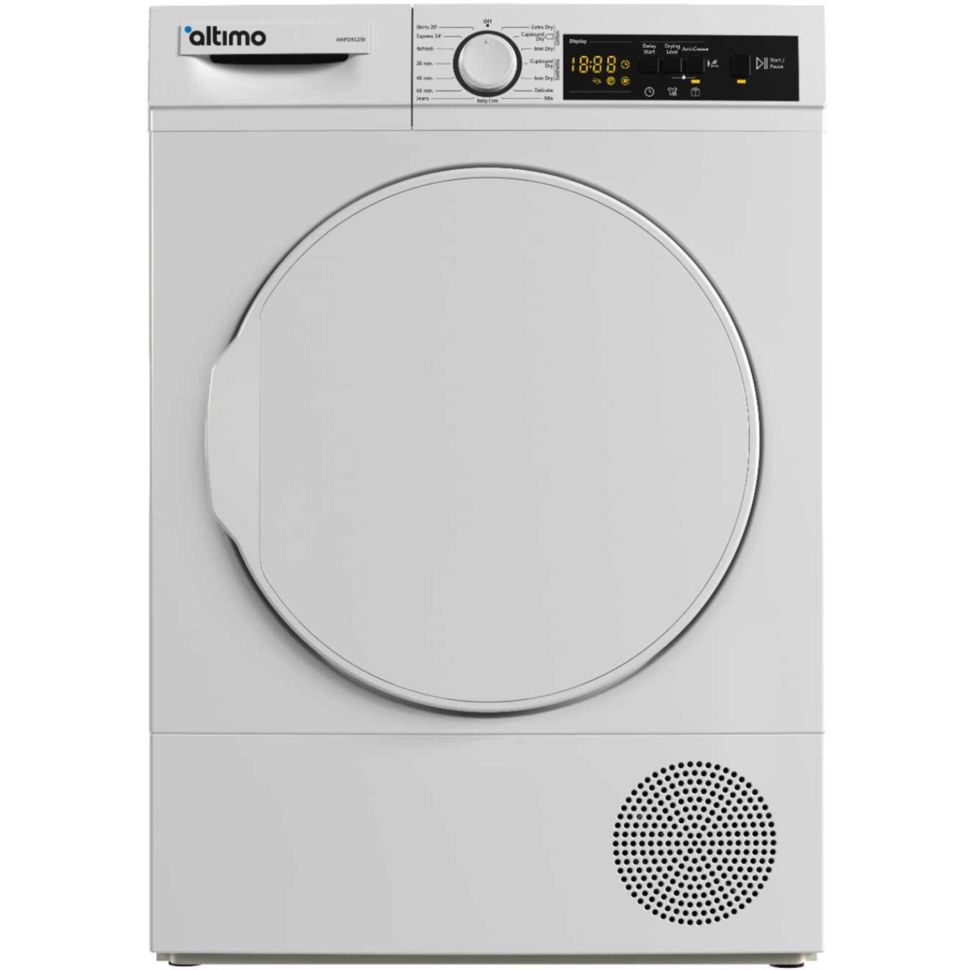 Altimo AHPD912W 9kg Heat Pump Dryer - White