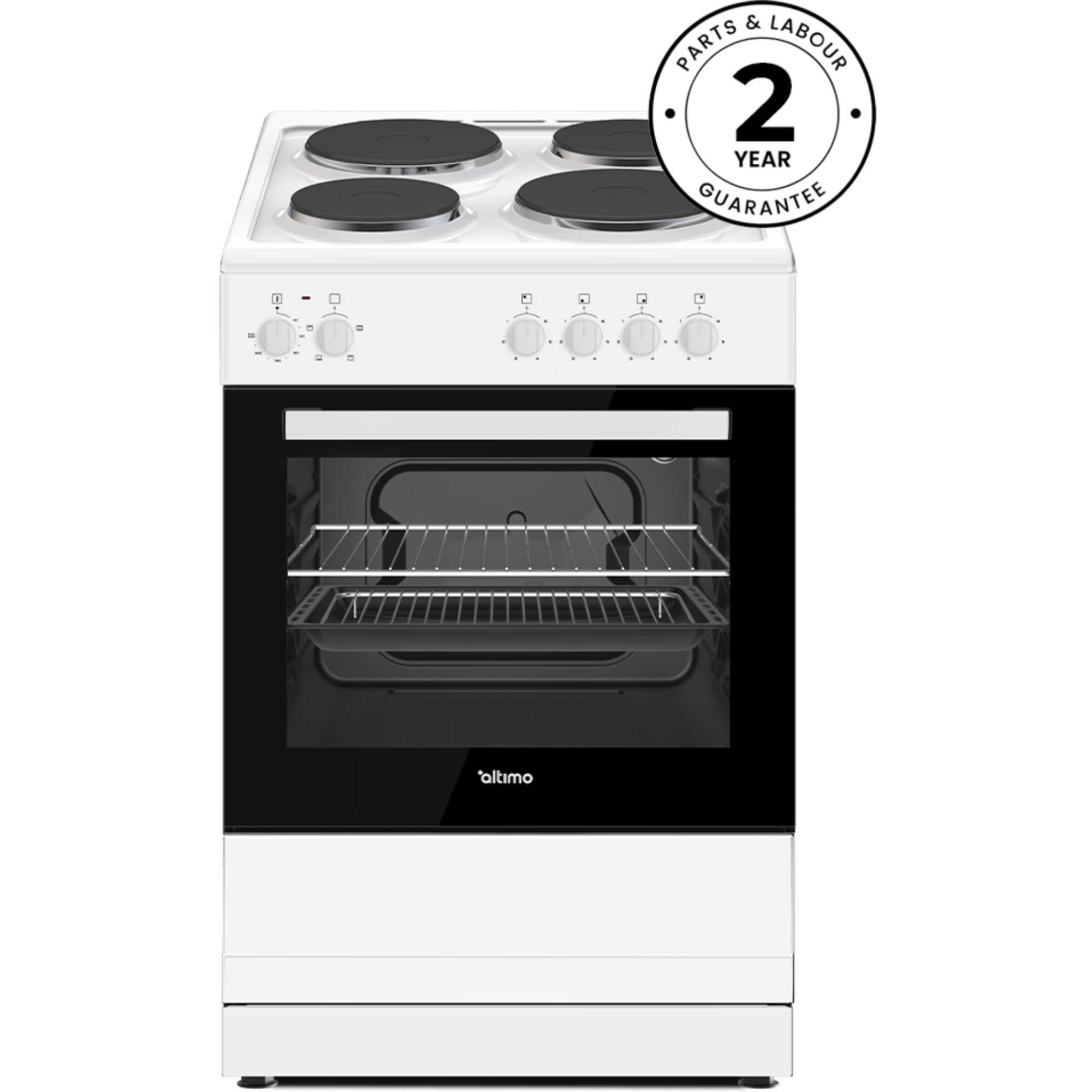Altimo CESS602W 60cm Electric Single Cavity Cooker - White
