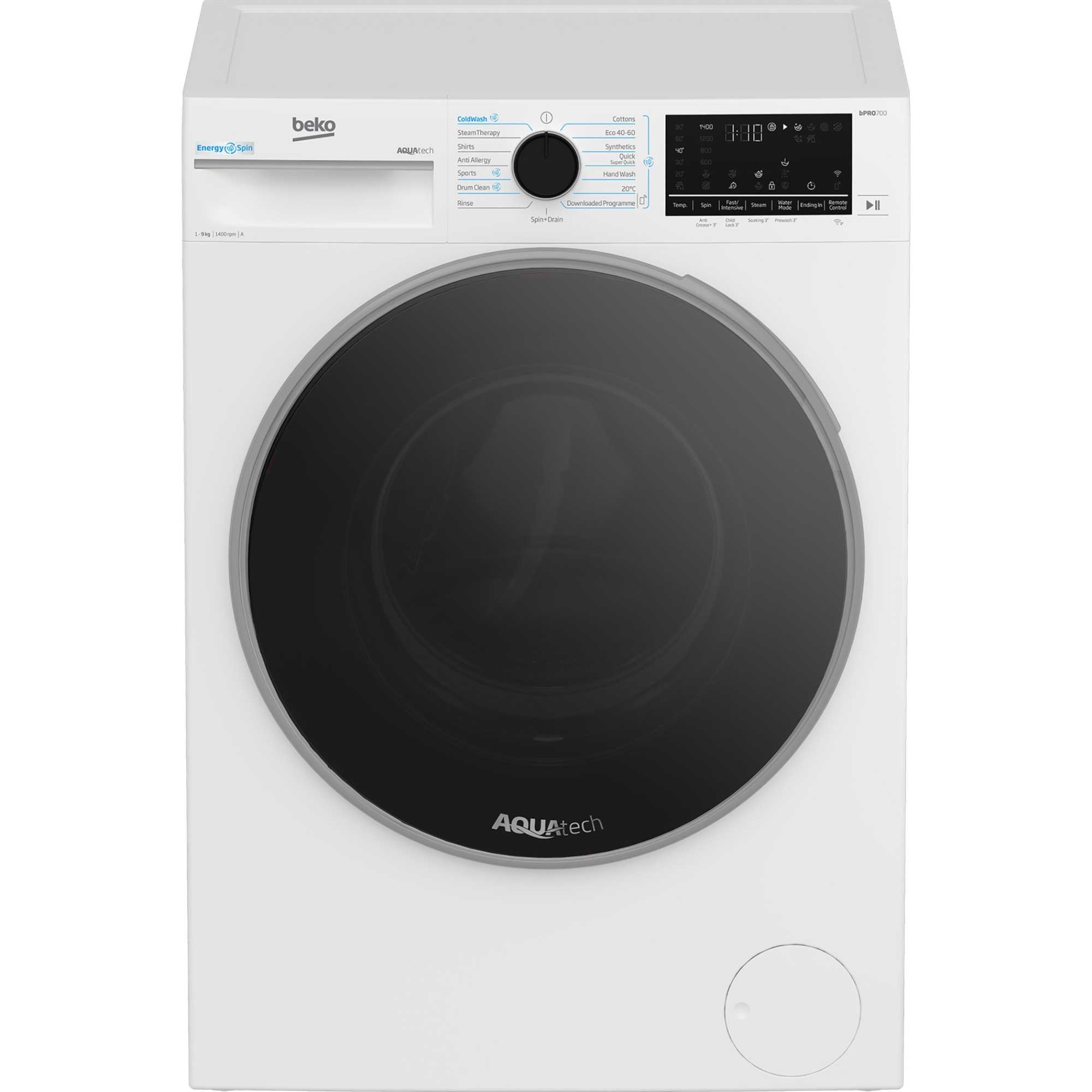 Beko B5W59411AW AquaTech RecycledTub 9kg 1400rpm Washing Machine - White
