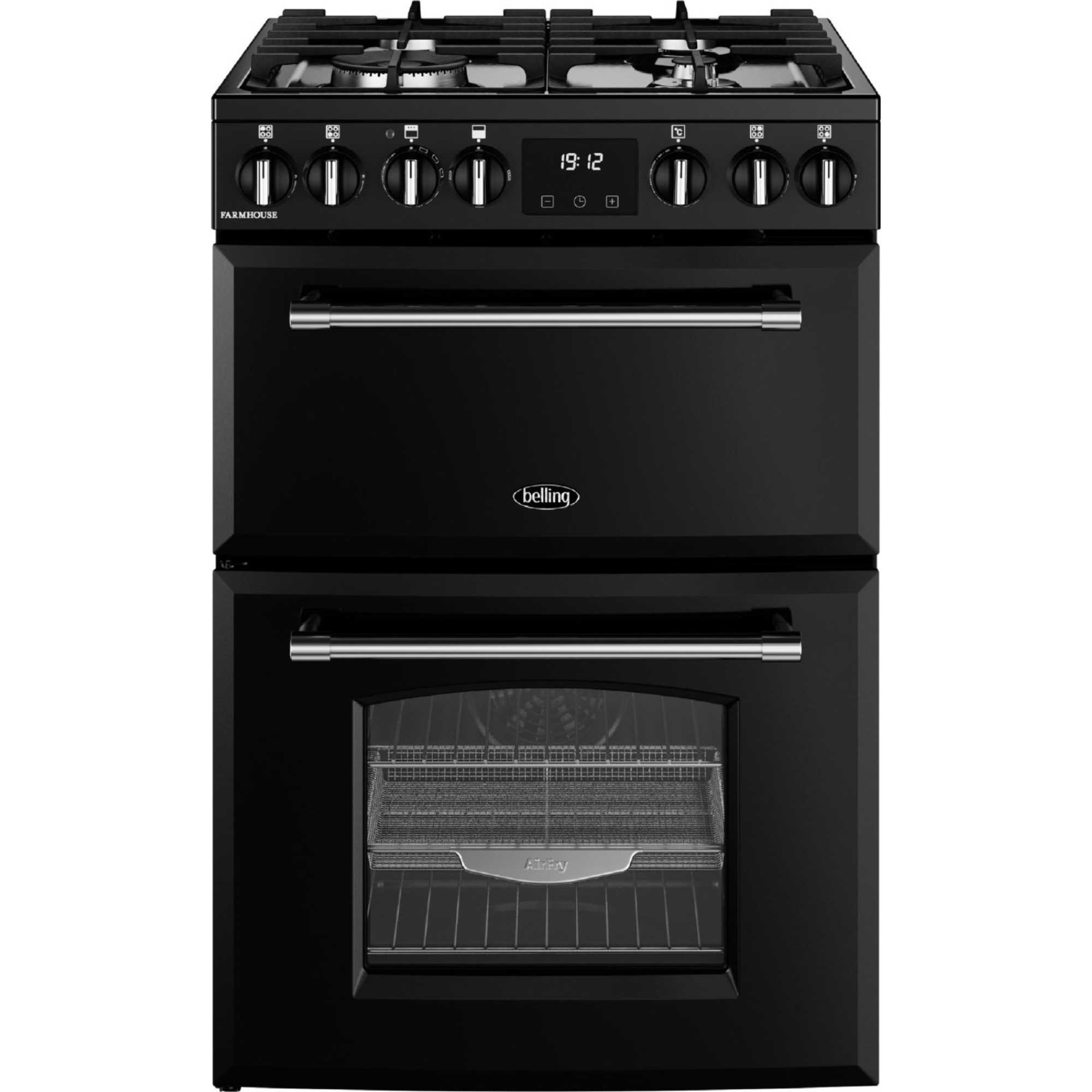 Belling MRAFHOUSE60DFBLK Farmhouse 60DF Mini Range Cooker - Black