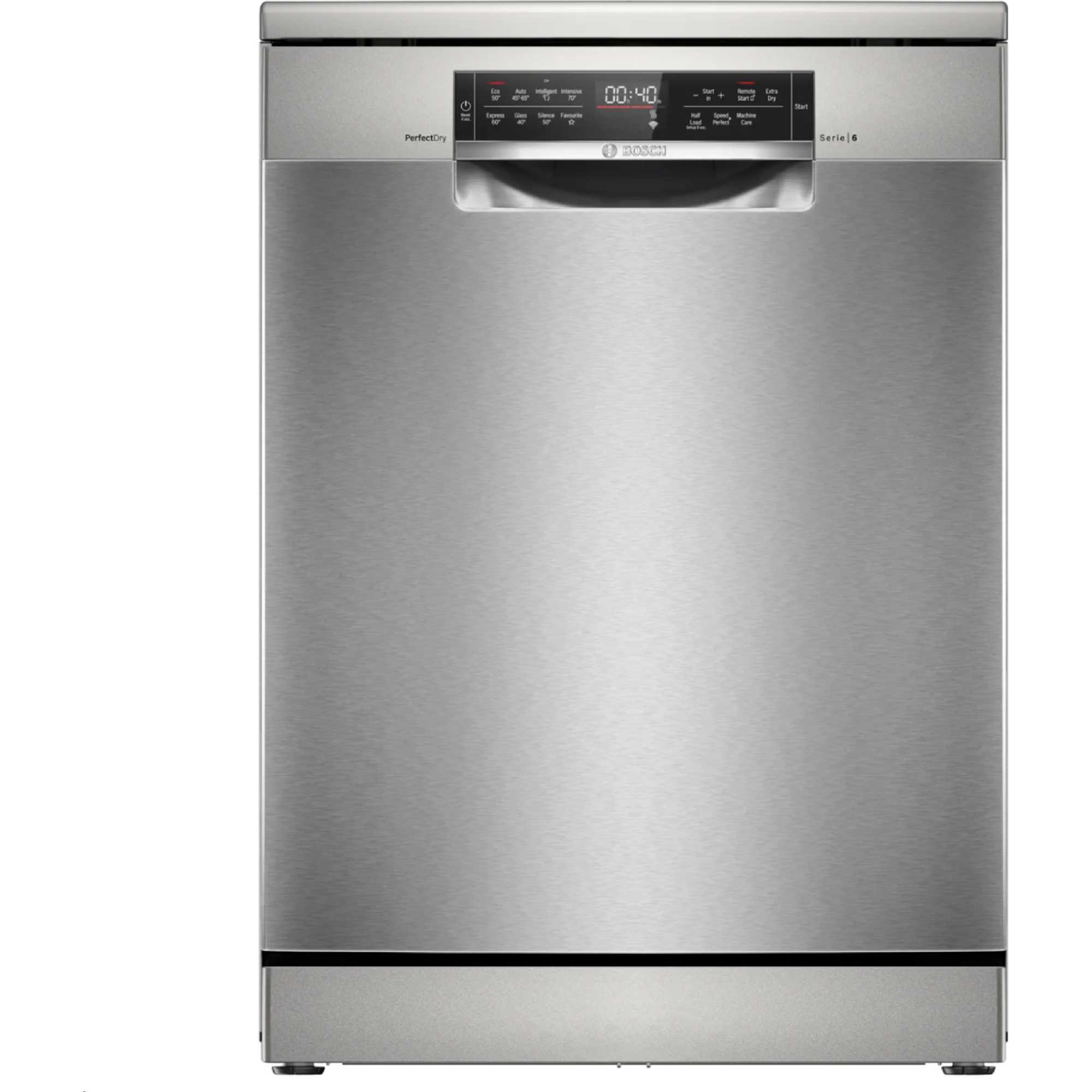 Bosch SMS6TCI01G Series 6 14 Place Settings Smart Dishwasher - Silver Inox