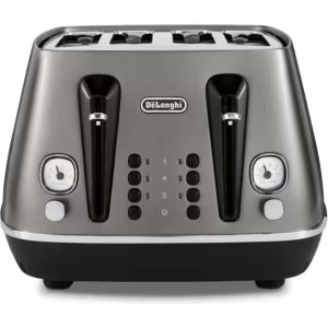 De'Longhi CTIN4003.TB Distinta X Titanium 4 Slot Toaster