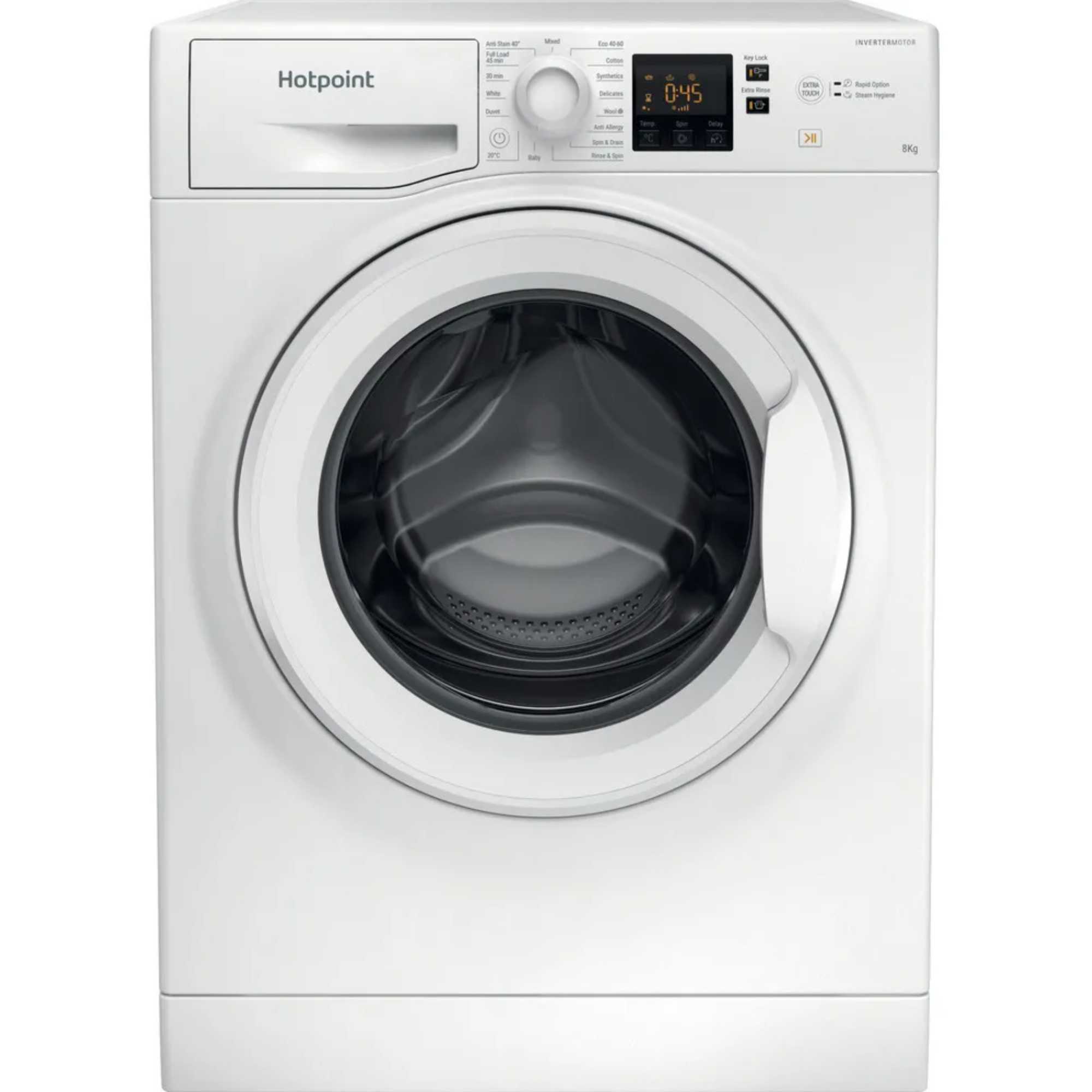 Hotpoint NSWF 846 W UK 8kg Load 1400rpm Anti-Stain Washing Machine - White