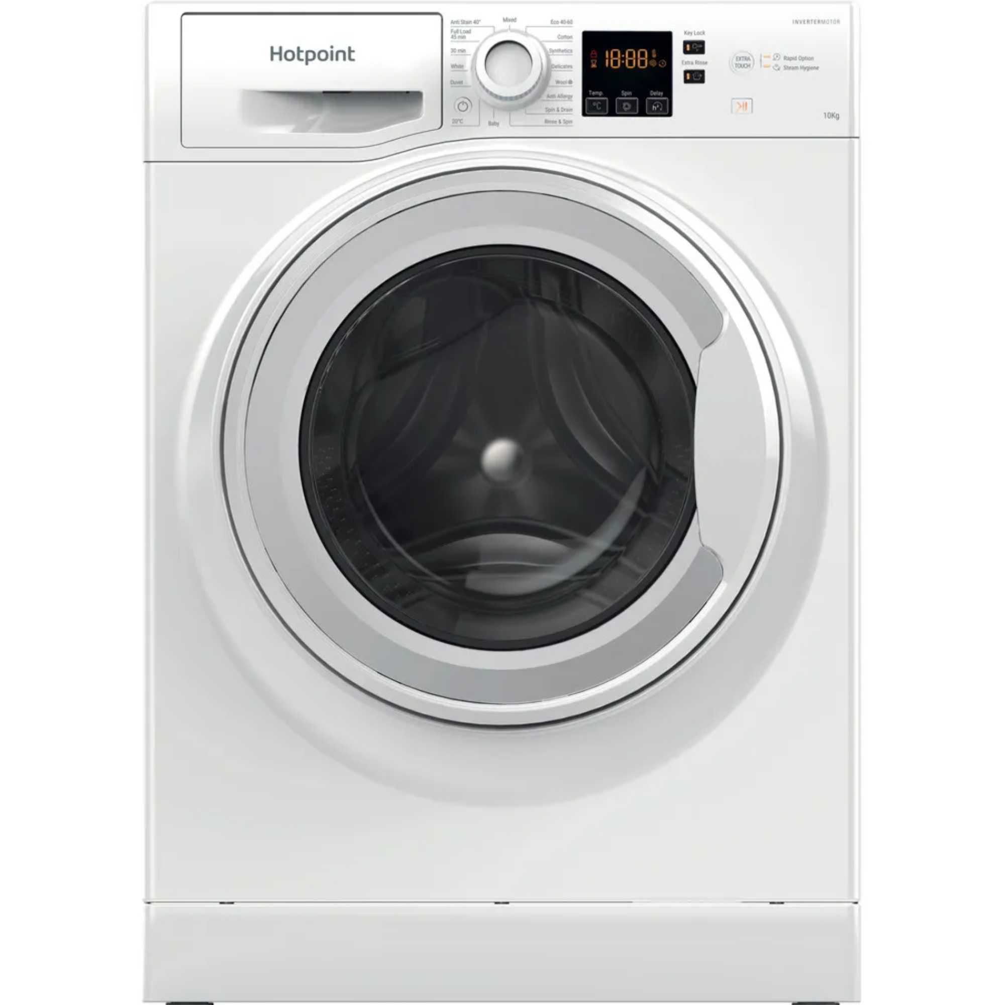 Hotpoint NSWM 1046 W UK 10kg 1400rpm Anti-Stain Washing Machine - White