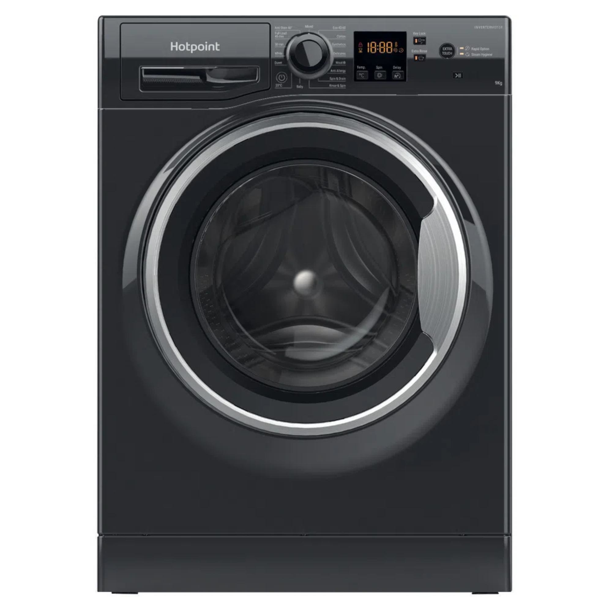 Hotpoint NSWM965CBSUKN 9kg Anti Stain Washing Machine - Black
