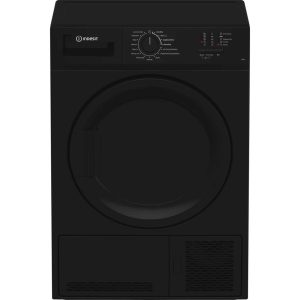 Indesit C YD C82 BBGL UK 8kg Condenser Sensor Dry Tumble Dryer - Black