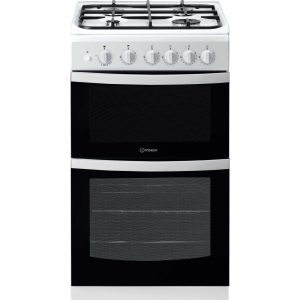 Indesit ID5G00KMW/UK /L Twin Cavity Gas Cooker - White