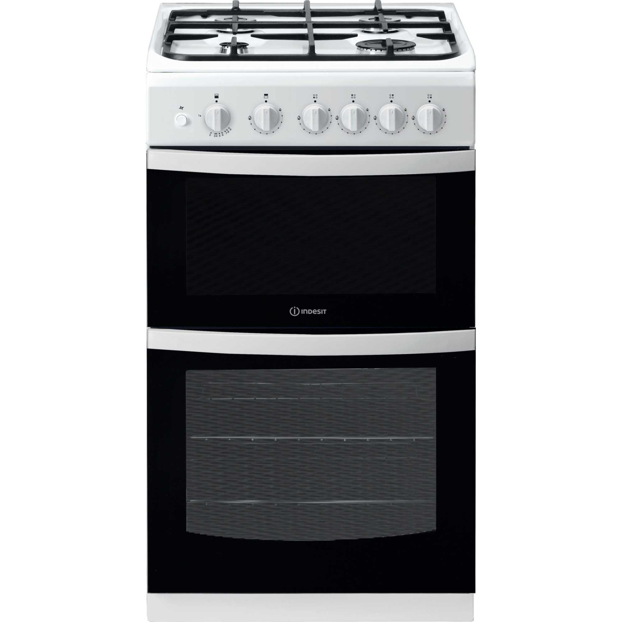 Indesit ID5G00KMW/UK /L Twin Cavity Gas Cooker - White