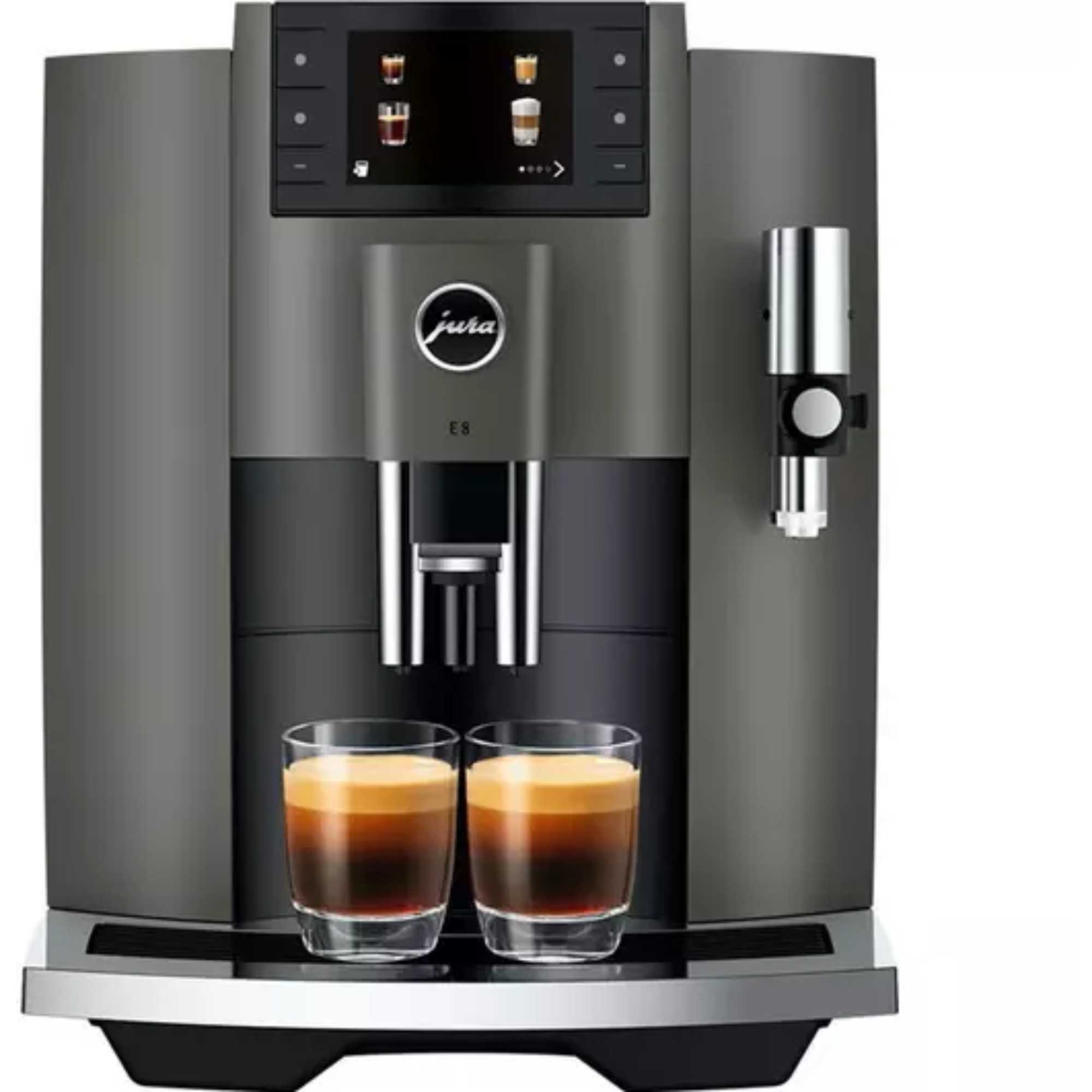JURA E8 Fully Automatic Coffee Machine - Dark Inox