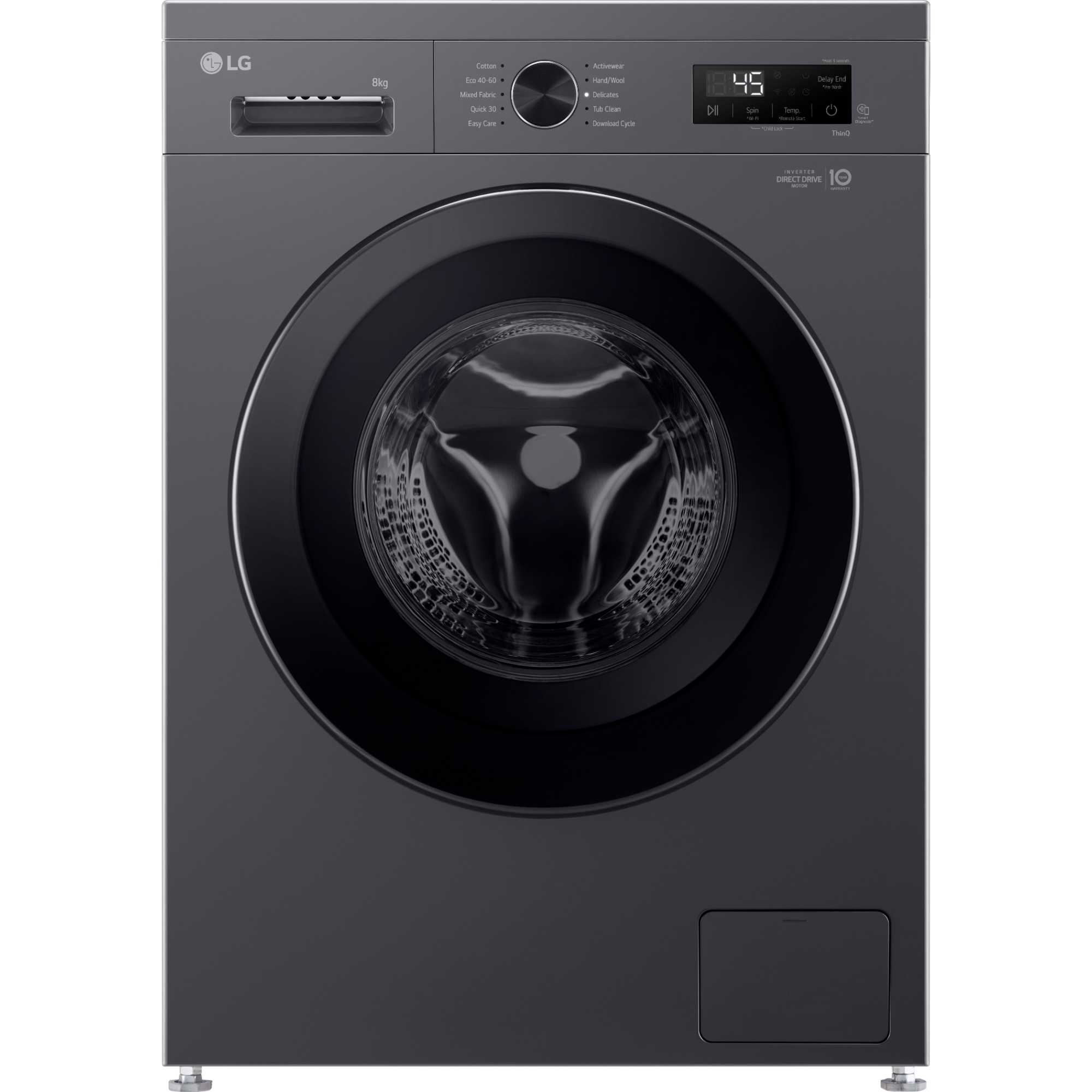 LG F4X1008NMK 6Motion 8kg 1400rpm Smart Washing Machine - Slate Grey