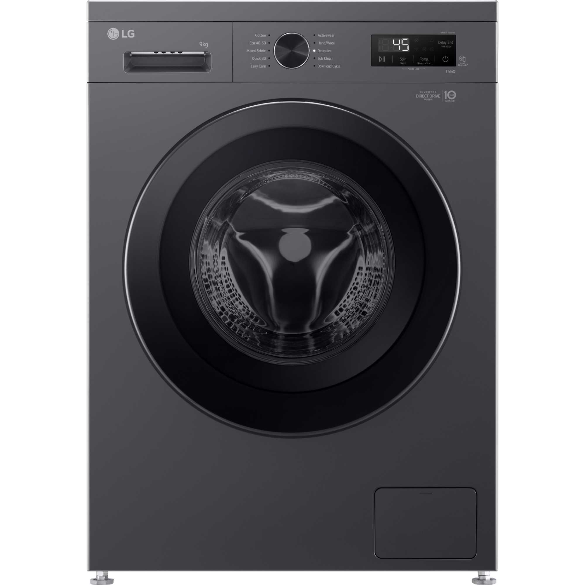 LG F4X1009NMK 9kg 1400rpm Washing Machine - Grey