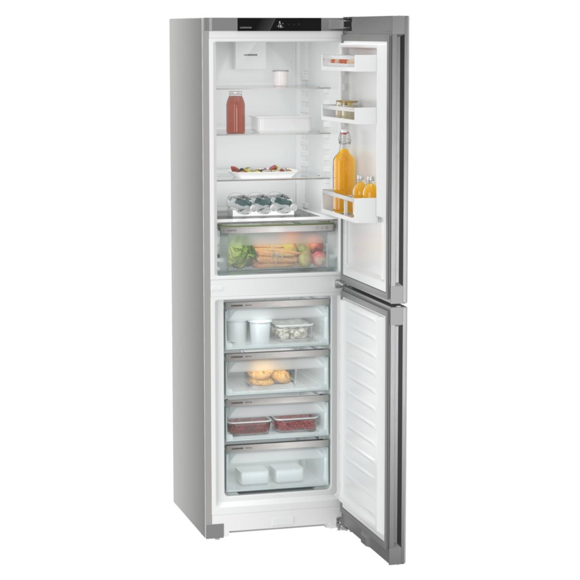 Liebherr CNSFD5704 Combined fridge-freezers with EasyFresh and NoFrost - Silver