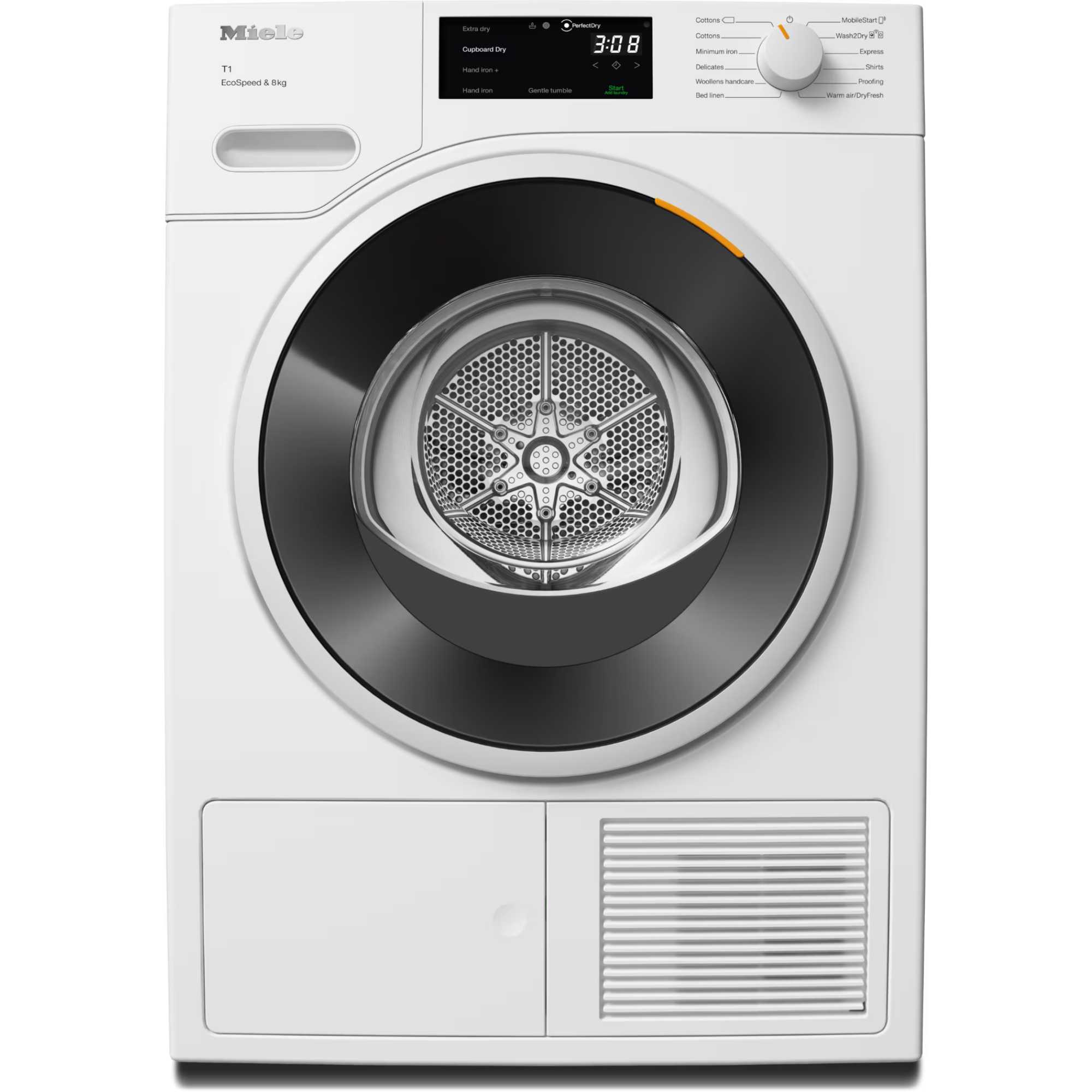 Miele TWC640WP 8kg Heat Pump Tumble Dryer EcoSpeed and EcoDry - White