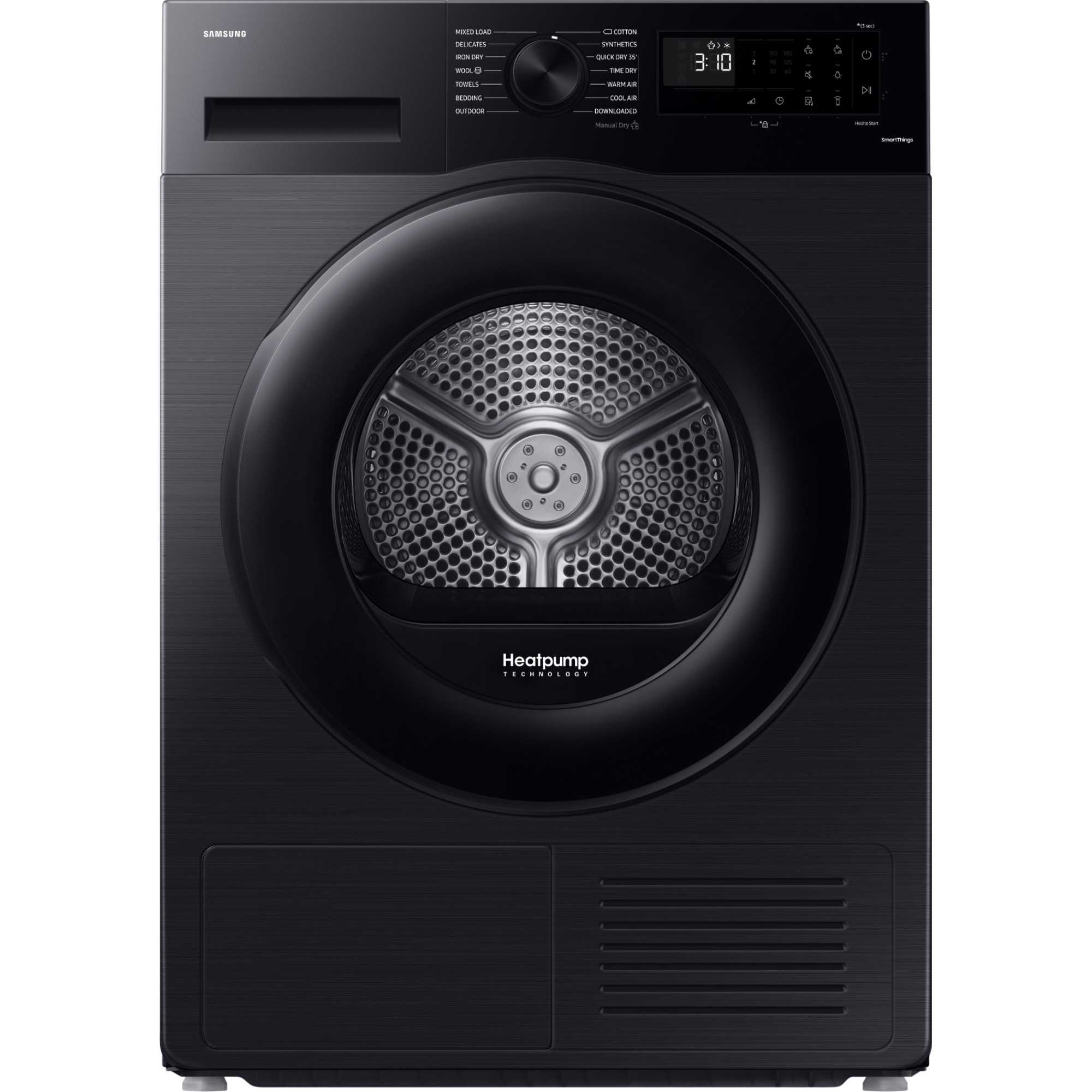 Samsung Series 5 Optimal Dry DV80CGC0B0ABEU 8KG Smart Heat Pump Tumble Dryer - Black