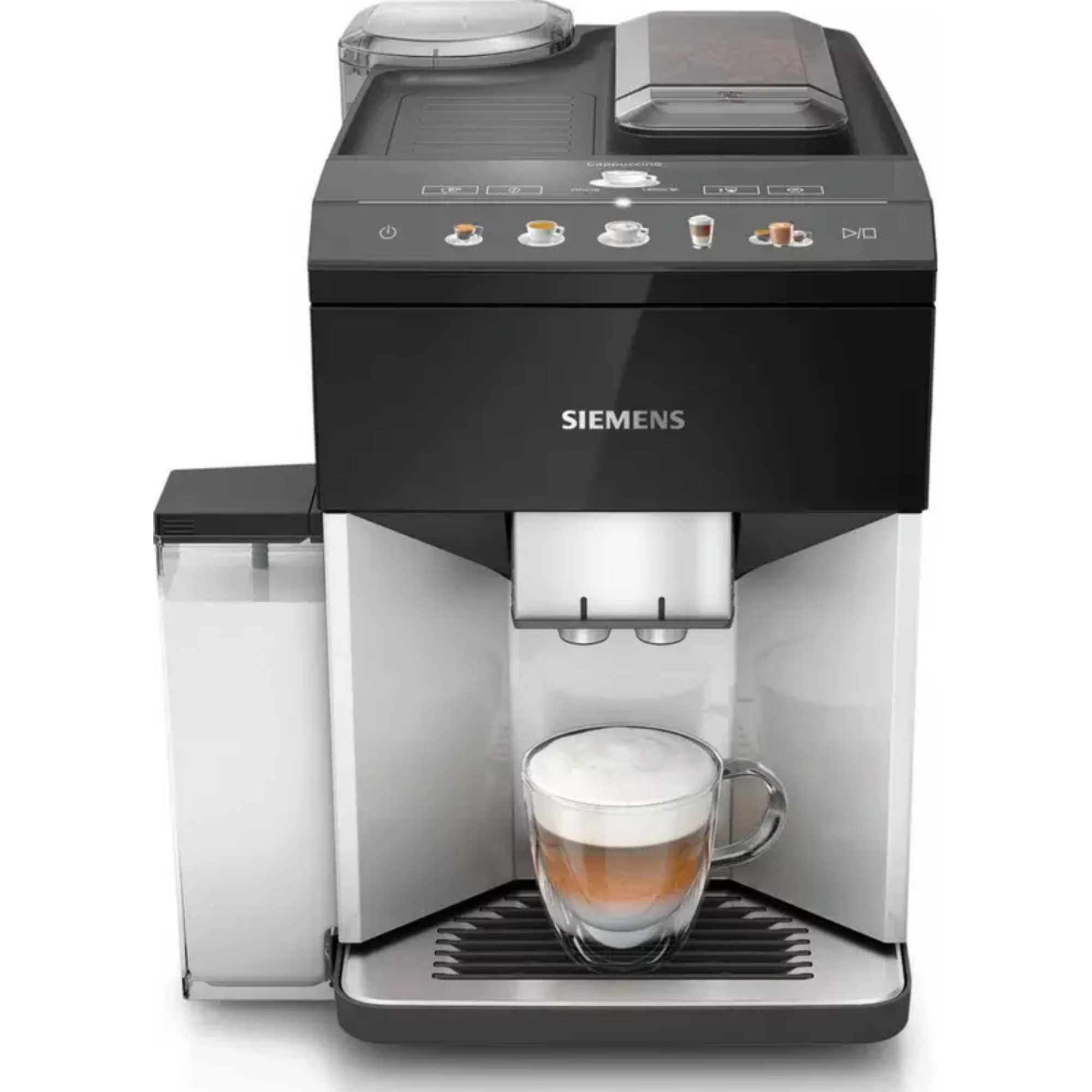 Siemens TQ513GB1 Bean To Cup Coffee Machine with Milk System - Piano Black