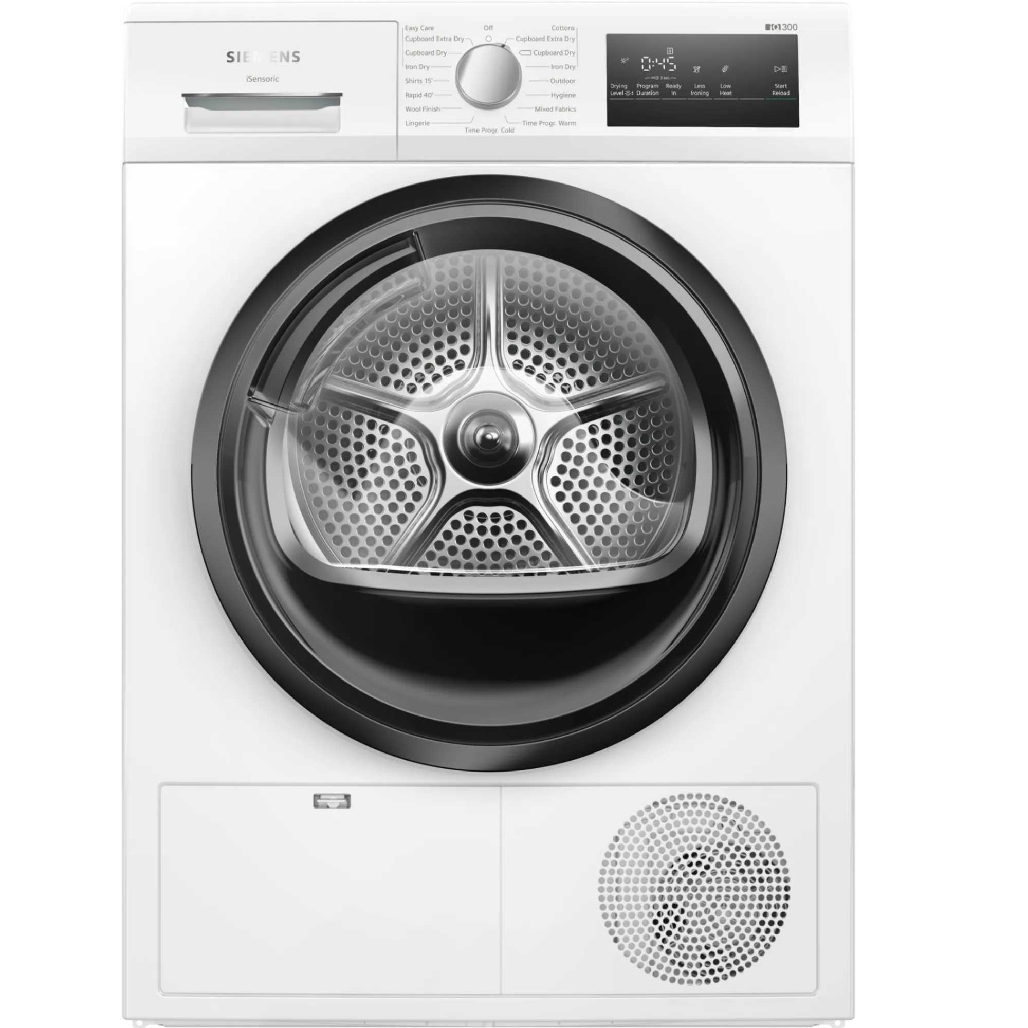 Siemens WT45N203GB iQ300 8kg Load Condenser Tumble Dryer - White