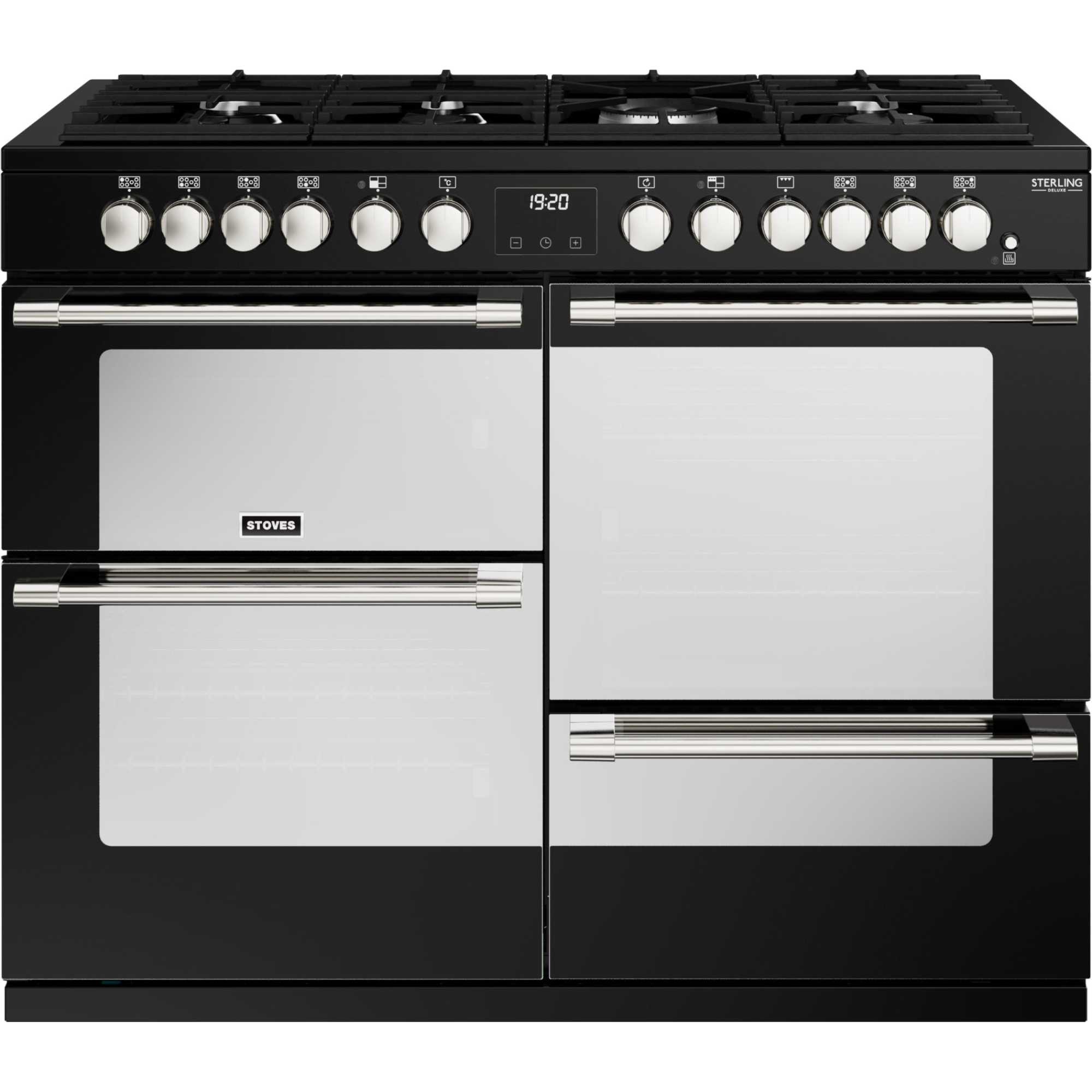 Stoves DXSTERD1100DFBK 110cm Duel Fuel Range Cooker - Black