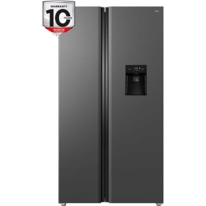 TCL RP503SSE1UK American Style Total No-Frost Fridge Freezer - Quartz Gray