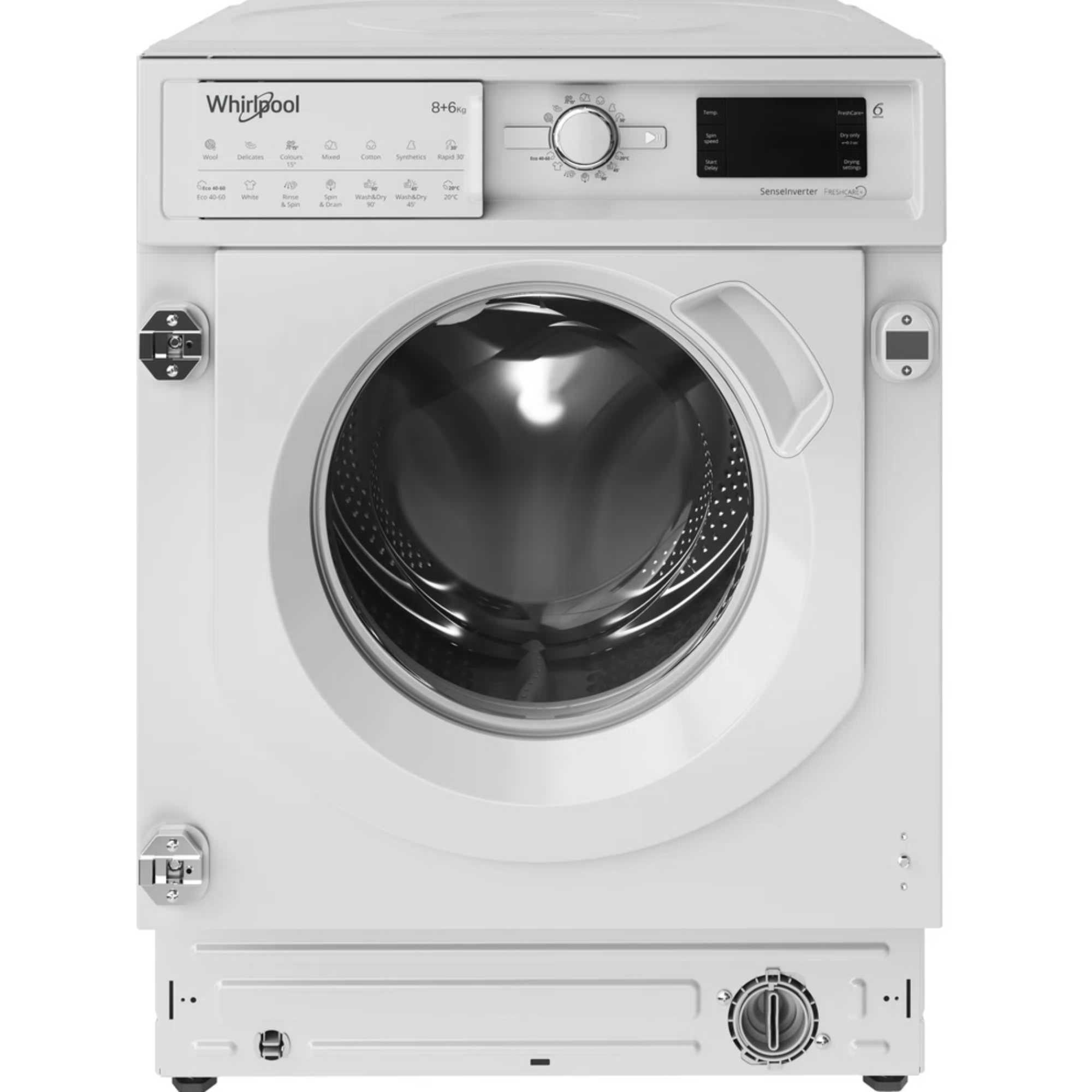 Whirlpool BIWDWG861485UK 8kg+6kg Capacity Built-In Washer Dryer - White