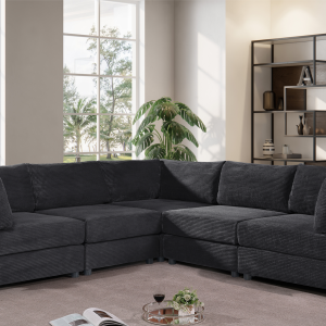black jumbo cord sofa corner 2c2 modular tuscany