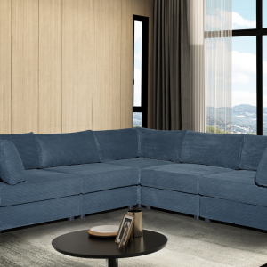 blue jumbo cord sofa corner 2c2 modular tuscany