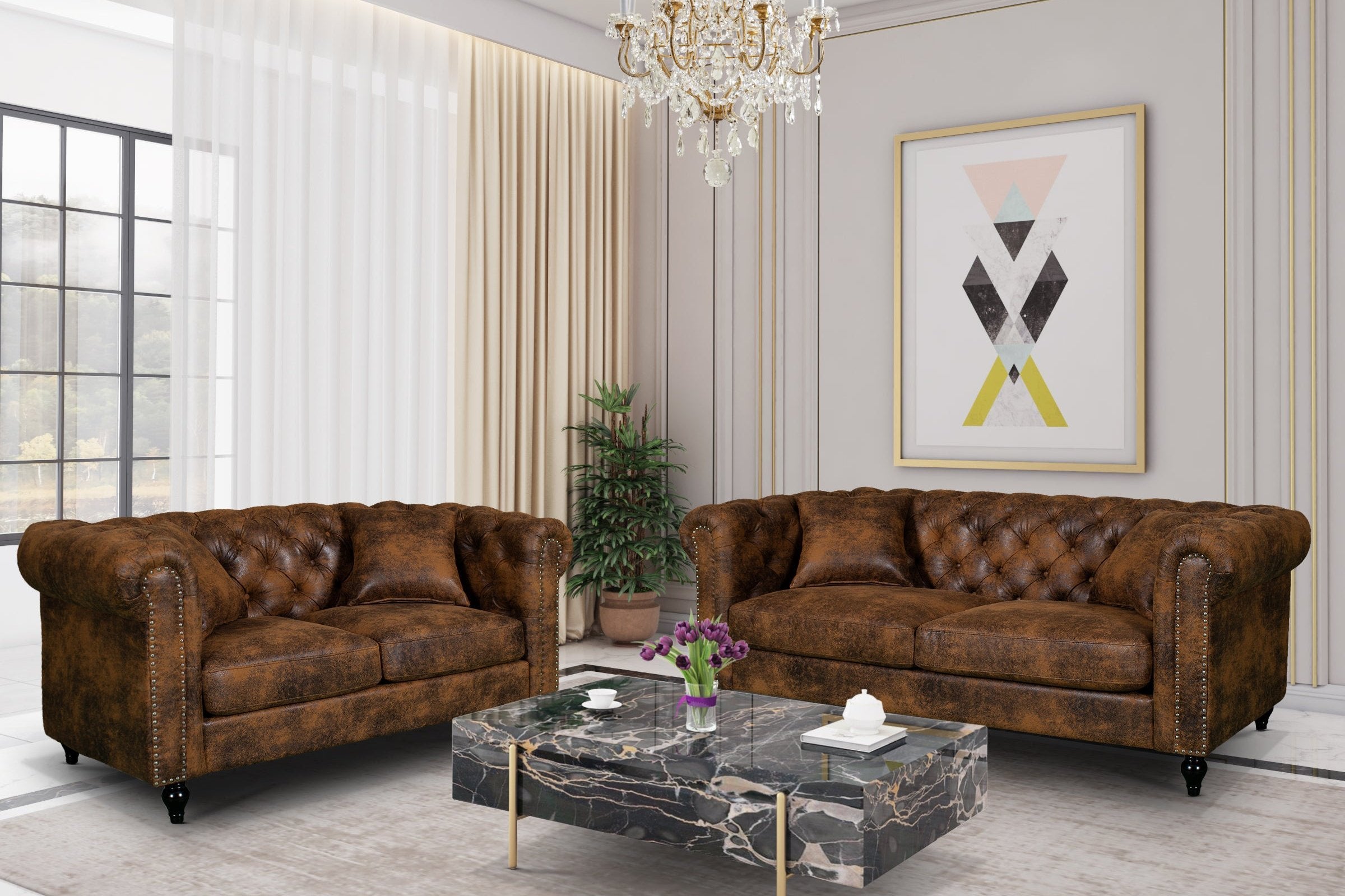 faux leather suede brown 3 + 2 seater chesterfield sofa set with wooden feet camden faux leather suede brown 3 + 2 seater chesterfield sofa set with wooden feet camden