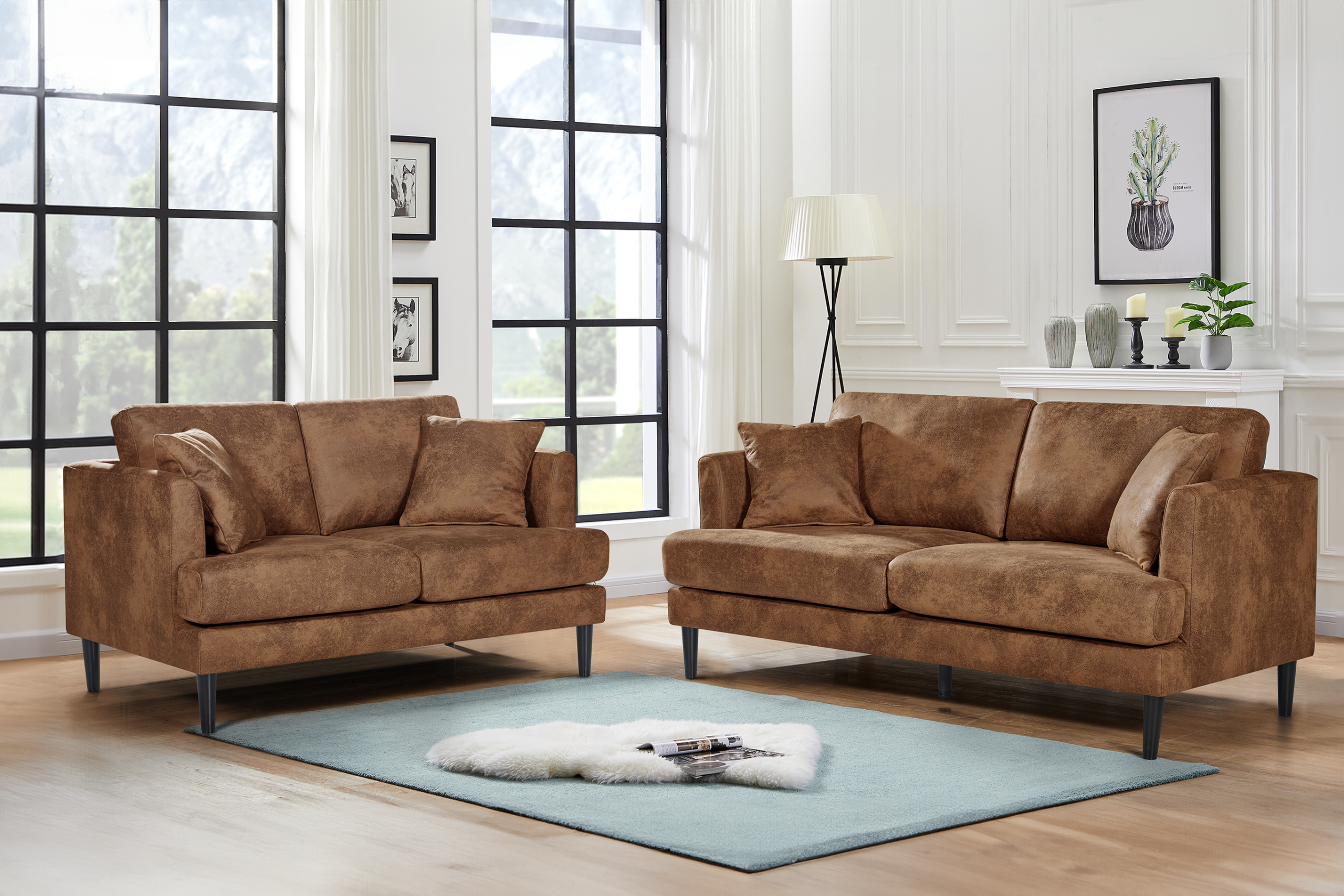 faux leather suede brown 3 + 2 seater sofa set ravello faux leather suede brown 3 + 2 seater sofa set ravello