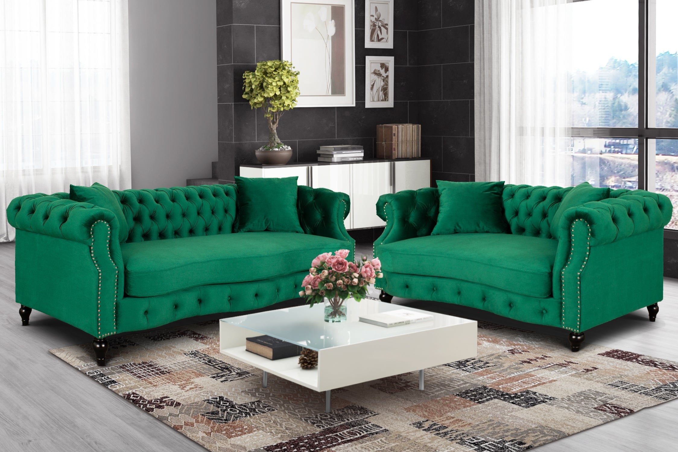 velvet emerald green 3 + 2 seater chesterfield sofa set richmond velvet emerald green 3 + 2 seater chesterfield sofa set richmond